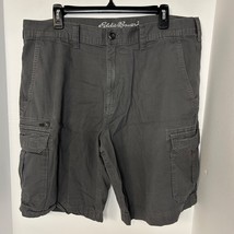 Eddie Bauer Shorts Mens Size 36 Gray Ripstop Cargo Flat Front Hiking Gor... - $38.63 CAD
