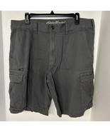 Eddie Bauer Shorts Mens Size 36 Gray Ripstop Cargo Flat Front Hiking Gor... - $38.55 CAD