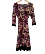 Rabbit Rabbit Rabbit Designs Dress Surplice Size 16 Knee Length Tie Wais... - $241.04 MXN