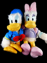 Disney Parks Donald and Daisy Duck 10&quot;  Mickey Mouse friends Shaggy plush - $19.79