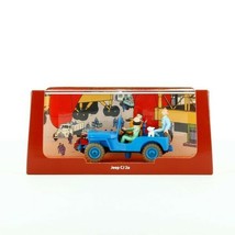 Blue Willys Jeep Destination Moon Voiture Tintin Cars Atlas 1/43  - $33.99