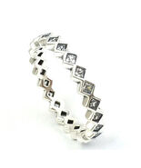 Authentic PANDORA Alluring Princess Ring Sz 7.5, Sterling Silver 190944C... - $866.79 MXN