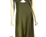 Banana Republic Women&#39;s Spaghetti Strap Satin Dress Olive Green 18 Petit... - $53.19