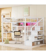 Mid-Century Queen Tufted Velvet Bed Frame w/ Backrest &amp; Armrests Beige - $655.89 CAD