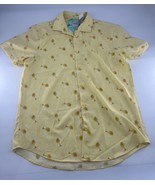 Essex Crossing Shirt Mens Medium Yellow Short Sleeve Button Hawaiian Tre... - $30.71 CAD