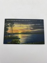 Postcard Fourth Lake Fulton Chain Of Lakes Adirondack Mountains Linen Vtg 1950s - £3.14 GBP