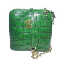 NWT $150 PRATESI FIRENZI Green Croc Leather Crossbody 467 Handbag - $69.99