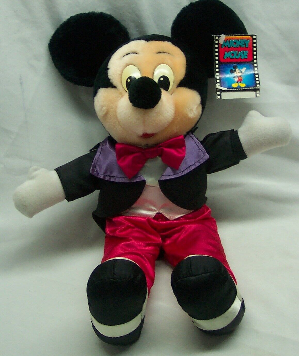 Primary image for VINTAGE Walt Disney MICKEY MOUSE IN TUXEDO 15" Plush STUFFED ANIMAL Toy W/ Tag