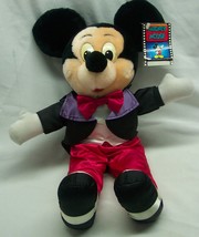 Vintage Walt Disney Mickey Mouse In Tuxedo 15&quot; Plush Stuffed Animal Toy W/ Tag - £23.19 GBP