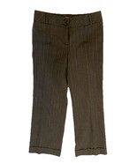 Ann Taylor Loft Marissa Gray Pink Pin stripe Pants Flat Front Cuffed Pan... - €20,34 EUR
