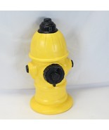 Yellow Fire Hydrant Bank 15&quot; Tall 7&quot; Dia Base Fireman Fire House - $670.19 MXN