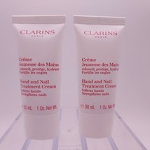 LOT OF 2 Clarins Hand and Nail Treatment Cream 1oz Sealed - £13.23 GBP
