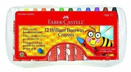 Faber Castell Crayons &amp; Gel Sticks Brilliant Beeswax Crayons + Storage Case 1... - £11.51 GBP
