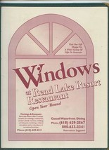 Windows at Rend Lake Resort Restaurant Menu Whittington, Illinois 1999 - £14.90 GBP