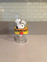 Vintage 1965 Peanuts Snoopy and Woodstock Collectible Glass