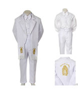 Baby Christening Baptism/scarf Suit/6 pcs/ Size: S to 4T-GOLD Virgin Marry - $962.42 MXN