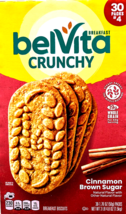 Belvita Crunchy Breakfast Cinnamon Brown Sugar Biscuits 30Count  EXP 11/... - $525.71 MXN