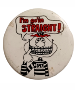 Vintage I&#39;m Goin&#39;  Straight Pinback Button Braces Orthodontics Dental Pi... - $168.40 MXN