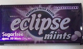 (Pack of 12) Eclipse Blackcurrant Sugarfree Mints 34g - £43.16 GBP