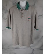 Miami Dolphins polo shirt, XL, the Edge, gray, teal w/ embroidered logo - £21.57 GBP