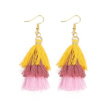 New 3 Layered Bohemian Fringed Statement Tassel Earrings 2020 Boho Fashion Jewel - £7.00 GBP