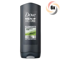 6x Bottles Dove Men + Care Minerals Sage Micromoisture Body &amp; Face Wash | 400ml - £36.47 GBP