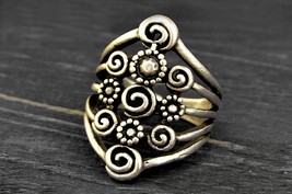 Hippie Boho Ring, Adjustable Silver Ring, Bohemian Jewelry - £11.76 GBP