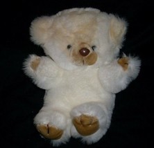 10&quot; Vintage 1984 Prestige Toy Corp White Tan Teddy Bear Stuffed Animal Plush Toy - £26.14 GBP