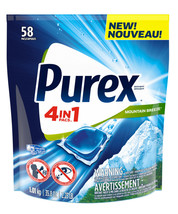 Purex 4in1 Pacs Mountain Breeze Laundry Detergent, 58 Count Pack - £11.58 GBP