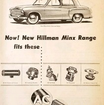 1954 Hillman Minx AC Delco Import Advertisement Autocar Automobilia DWPP12B - $35.03 CAD