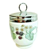 Royal Worcester Blooming Berries Porcelain Jam Jar Egg Coddler Lid Engla... - $25.81
