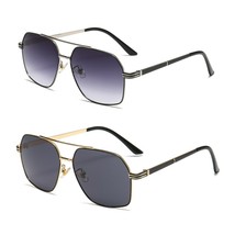 2 PK Unisex Retro Aviator Pilot Fashion Classic Sunglasses for Men Women Driving - £6.84 GBP