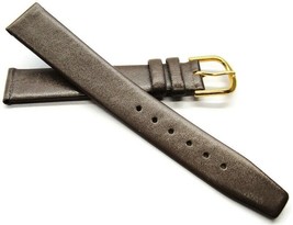 Gilden NOS Vintage Brown Smooth Unused Watch Band w Gold Tone Buckle 16m... - $24.75