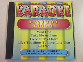 Karaoke The Songs Of Faith Hill 1998 Cd+G Lyric Sheet 10 Trks Bci Music Htf Oop - £6.17 GBP