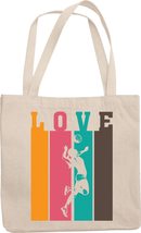 Make Your Mark Design Love Volleyball. Cute Sports Reusable Tote Bag For Athlete - £17.08 GBP