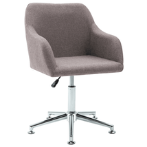 vidaXL Office Chair Taupe Polyester Standard Adjustable Office Chair - $2,404.36 MXN