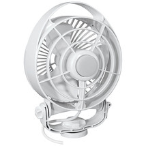 SEEKR by Caframo Maestro 12V 3-Speed 6&quot; Marine Fan w/LED Light - White - £102.87 GBP
