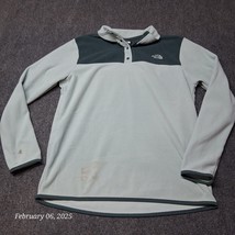 ** The North Face Fleece 1/4 Snap Pullover Sweatshirt Women Large Green - $15.56
