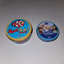 2 Games Tin Lot Spot It! Jr Animals Disney Frozen Alphabet Car Travel CO... - £13.36 GBP