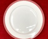 TRATTORIA Checkered Red Diner 7.5” Plate Porcelain International China C... - $14.80