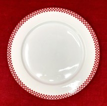 TRATTORIA Checkered Red Diner 7.5” Plate Porcelain International China C... - £11.80 GBP