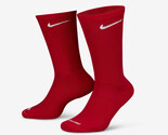 NIKE EVERYDAY PLUS Performance Cushion Crew Socks RED WHITE YOUTH 5Y - 7Y - $13.76