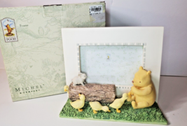 Michel &amp; Company Disney Classic Pooh Resin Photo Frame Ducks Bunny on Log Resin - £19.69 GBP