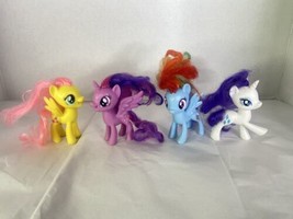 My Little Pony MLP Ponies Lot Figures Rainbow Dash Twilight Rarity Fluttershy - £15.56 GBP