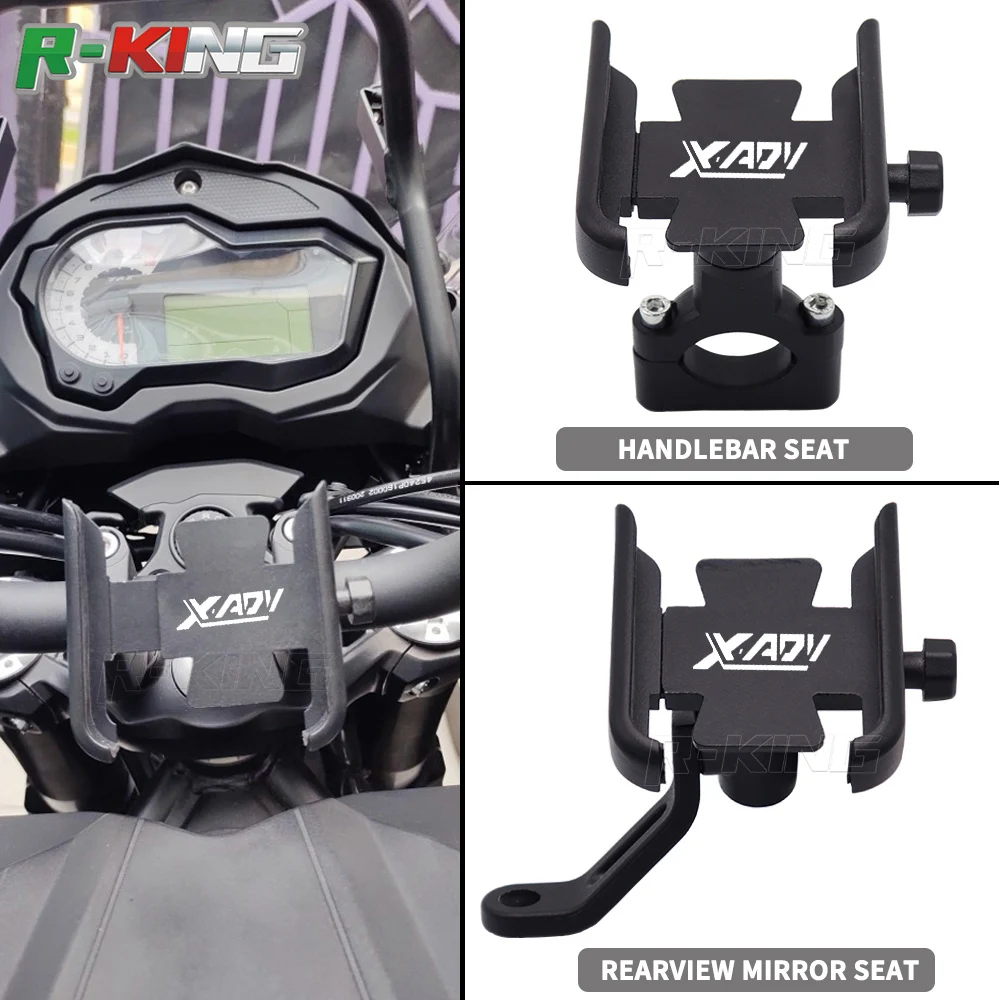 Motorcycle Accessories Handlebar Rearview Mirror Mobile Phone Holder GPS Stand - £17.44 GBP