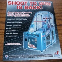 Shoot To Win Basketball Arcade FLYER Original Vintage Promo Art Paper 2005 - $22.19