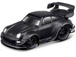 RWB 993 911 Matt Black 1/64 Diecast Model Car by Muscle Machines - $35.49