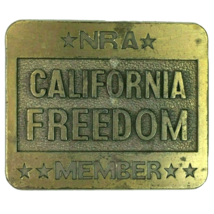 NRA Member California Freedom Vintage Belt Buckle 1.5in National Rifle Assoc Gun - £26.96 GBP