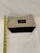 Starbucks White Navy Zipper Pouch - e414 - $5.94