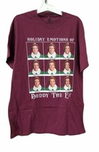 Hybrid Elf Holiday Emotions of Buddy The Elf Adult T-Shirt (Small) Maroon - £12.12 GBP